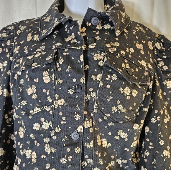 Nwot Celebrity Pink M Crop Floral Jacket - Picture 7 of 8
